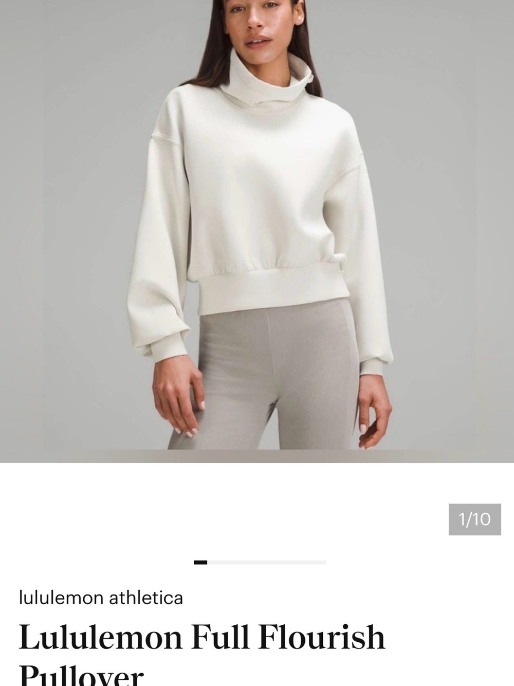 lululemon athletica Off-White Cowl Pullover Sweater